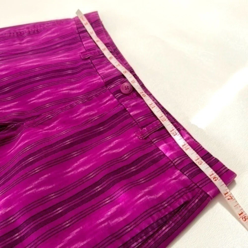Gap‎ Stretch Ikat Print Chino Shorts Magenta Purple Womens 8